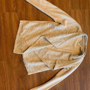 Cardigan drape sweatshirt